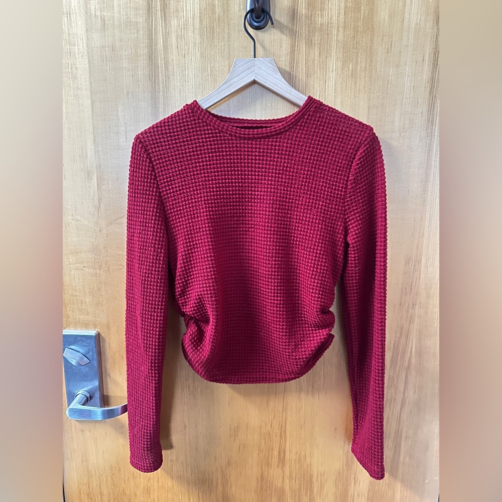 Red Long Sleeve - Cinched Sides